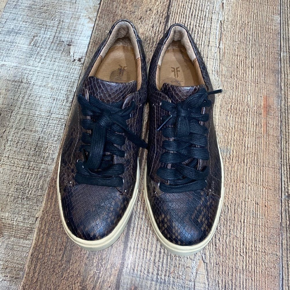 Frye Snake Embossed Leather Sneaker - Picture 3 of 11